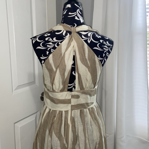 Banana Republic linen halter animal print maxi dress - Picture 5 of 8